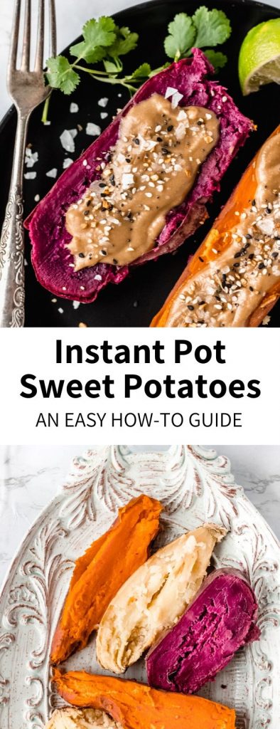 Instant Pot Sweet Potatoes Garlic Head