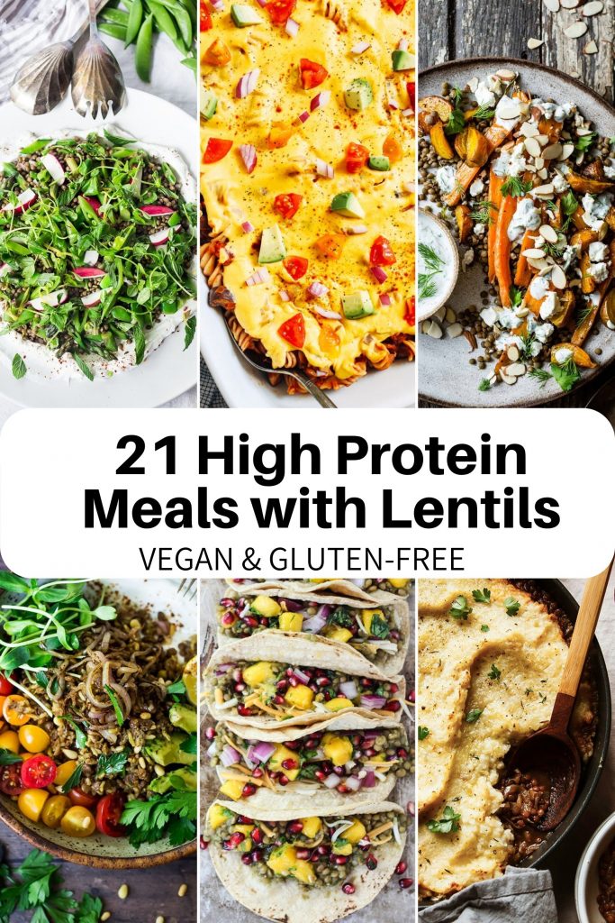 This roundup of 15 high protein vegan meals features a star of the plant-based space: the trusty lentil! Versatile, cheap, easy to use and SO delicious, you'll love featuring it in so many recipes. From tacos to soups to salads and more, read on for my favorite vegan lentil recipes!