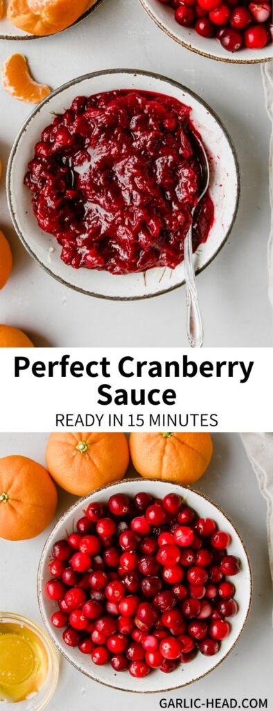 My favorite Cranberry Sauce Recipe, so simple you may memorize it! The perfect complement to any holiday table, this delicious cranberry relish is healthy and sweetened with fruit & maple syrup. A perfect sweet/tart addition to your Thanksgiving sides!