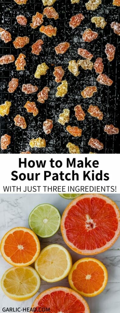 These 3-Ingredient Sour Patch Kids taste JUST like the original, and are shockingly easy to make! Try them for your own version of homemade chewy sour candy. They're a healthy and fun sweet treat.