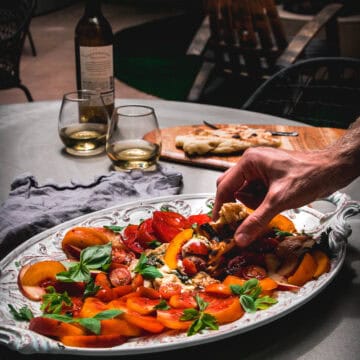 tomato salad with flatbread