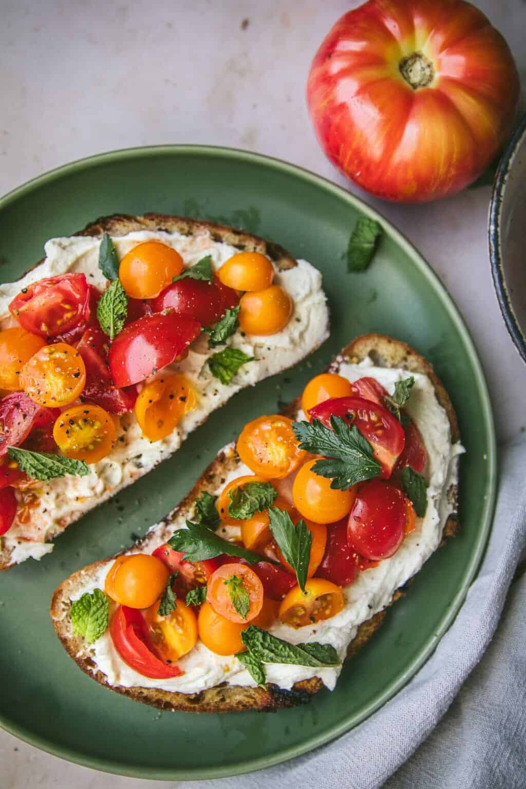 Whipped Ricotta Tomato Toast – Garlic Head