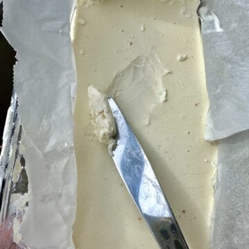 butter knife in vegan butter